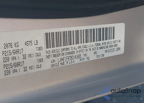 2011 Jeep Compass Sport z USA, uszkodzony, nr VIN 1J4NF1FB7BD141835